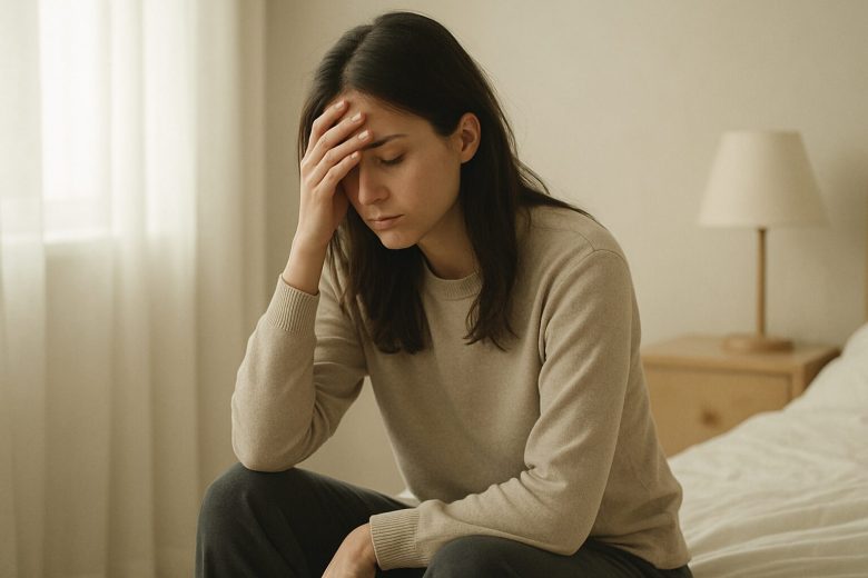 自律神経の乱れで体調が悪い女性