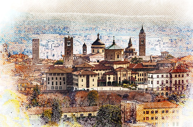 腸の街並みをイメージした街並み