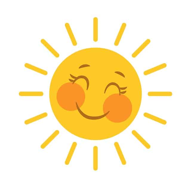 朝日が優しく輝くイラスト