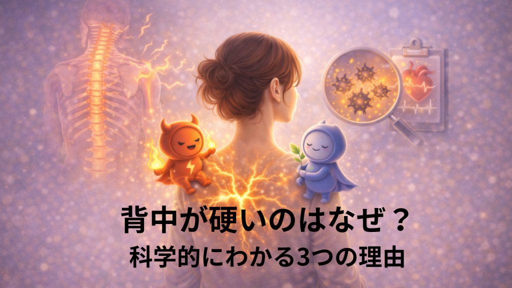 背中の硬さと自律神経を表す画像