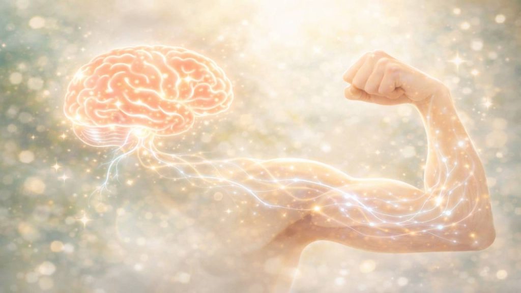 脳と筋肉がつながっているイメージ画像