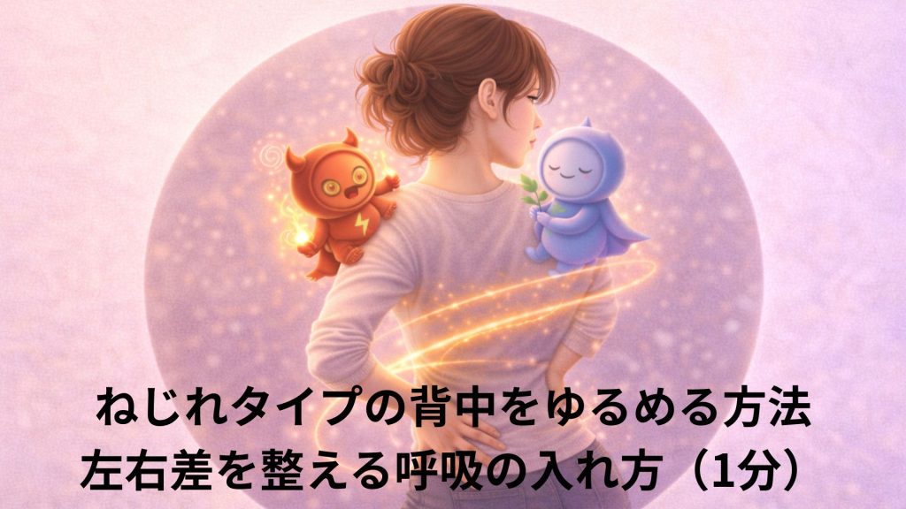 背中のねじれ型の人のイメージ画像