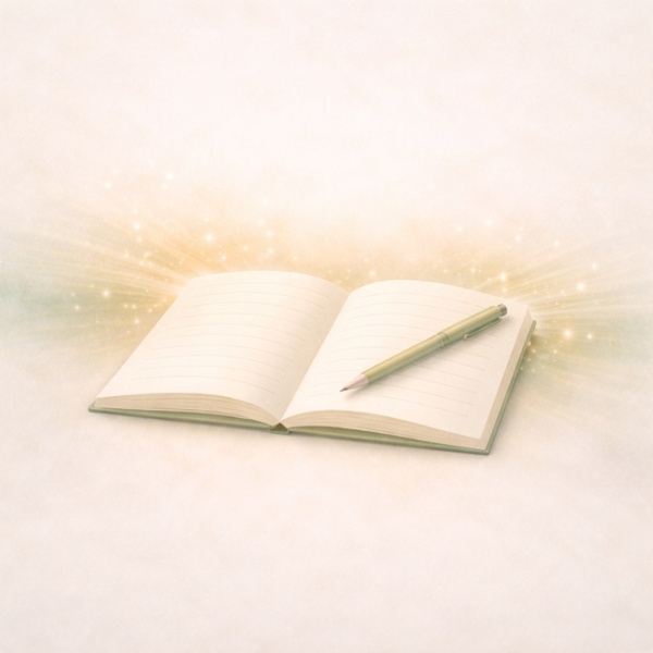 体験記・コラムのイメージのノートとペンの画像