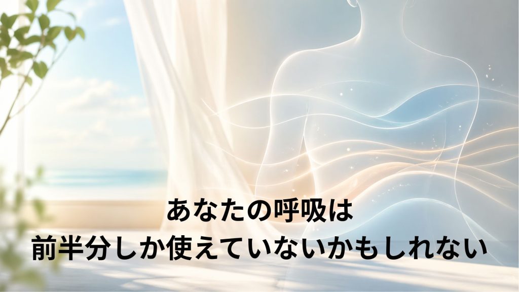 人の前側のイメージと呼吸をイメージする画像